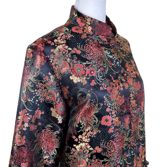 Robert Louis Vtg Oriental Traditional Asian Style Silk Blend Jacket Cheongsam - Picture 7 of 16